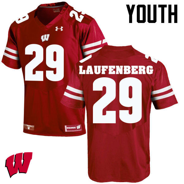 Wisconsin Badgers Youth #29 Troy Laufenberg NCAA Under Armour Authentic Red College Stitched Football Jersey EE40P87EZ